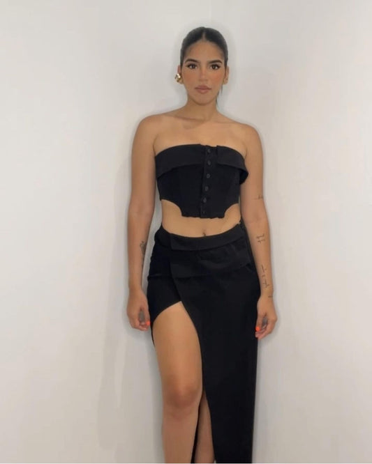 Black Skirt Set